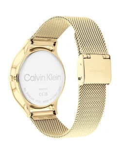 Calvin Klein Timeless Mesh 38mm Ionic Gold Plated Watch 25200003 -Calvin Klein Sales 909520750 3 720x928