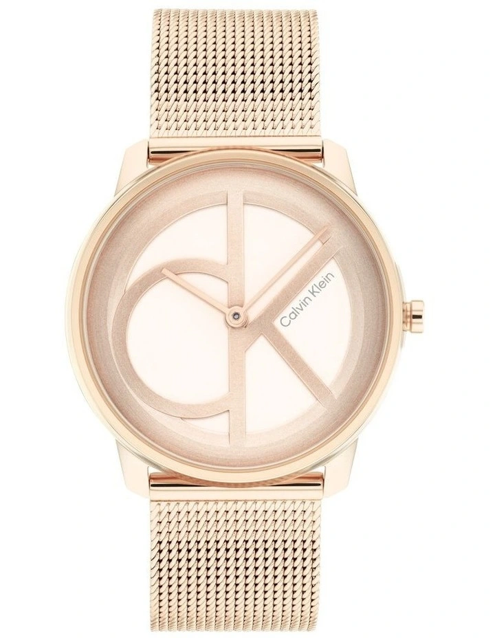 Iconic Mesh 35mm Ionic Plated Carnation Gold Steel Watch 25200035 Calvin Klein Iconic Mesh 35mm Ionic Plated Carnation Gold Steel Watch 25200035 -Calvin Klein Sales