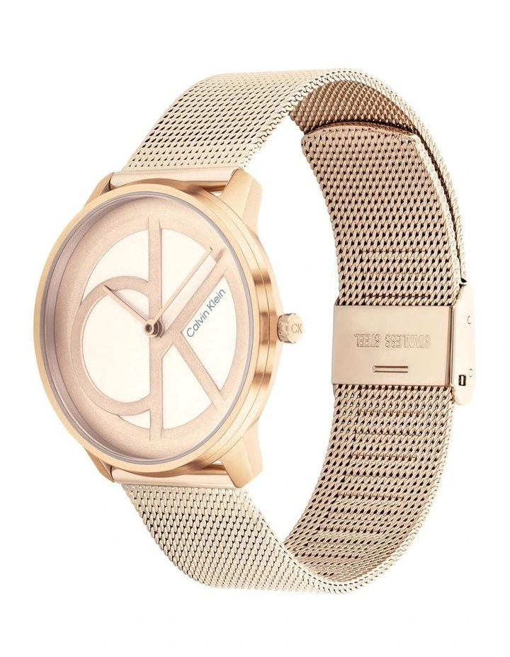 Iconic Mesh 35mm Ionic Plated Carnation Gold Steel Watch 25200035 Calvin Klein Iconic Mesh 35mm Ionic Plated Carnation Gold Steel Watch 25200035 -Calvin Klein Sales