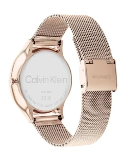Calvin Klein Timeless Mesh Ionic Plated Carnation Gold Steel Watch 25200102 -Calvin Klein Sales 909522010 3 720x928