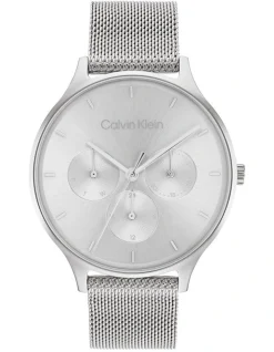 Calvin Klein Timeless Mesh Multifunction Grey Stainless Steel Watch 25200104