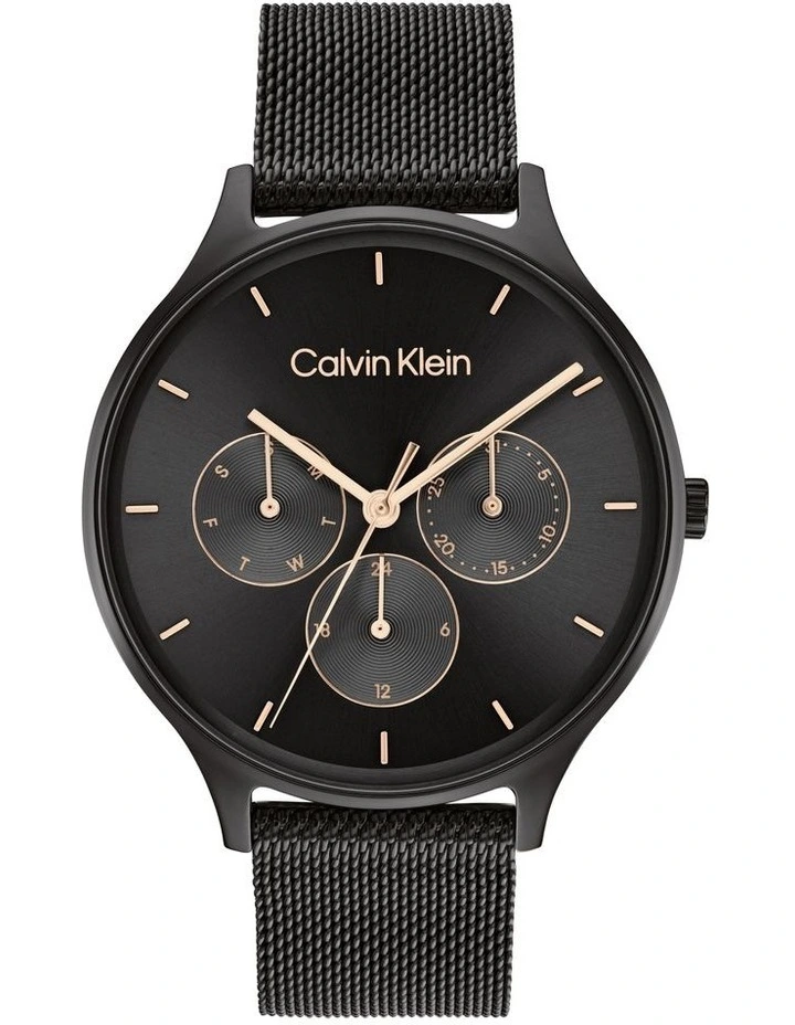 Timeless Mesh Multifunction Ionic Plated Black Steel Watch 25200105 Calvin Klein Timeless Mesh Multifunction Ionic Plated Black Steel Watch 25200105 -Calvin Klein Sales