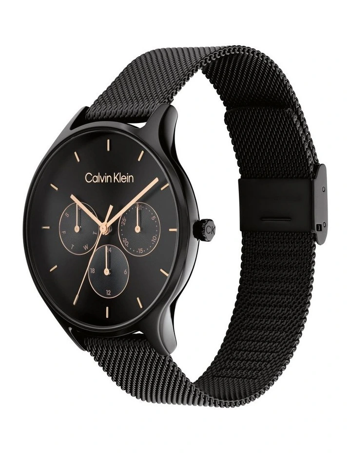 Timeless Mesh Multifunction Ionic Plated Black Steel Watch 25200105 Calvin Klein Timeless Mesh Multifunction Ionic Plated Black Steel Watch 25200105 -Calvin Klein Sales