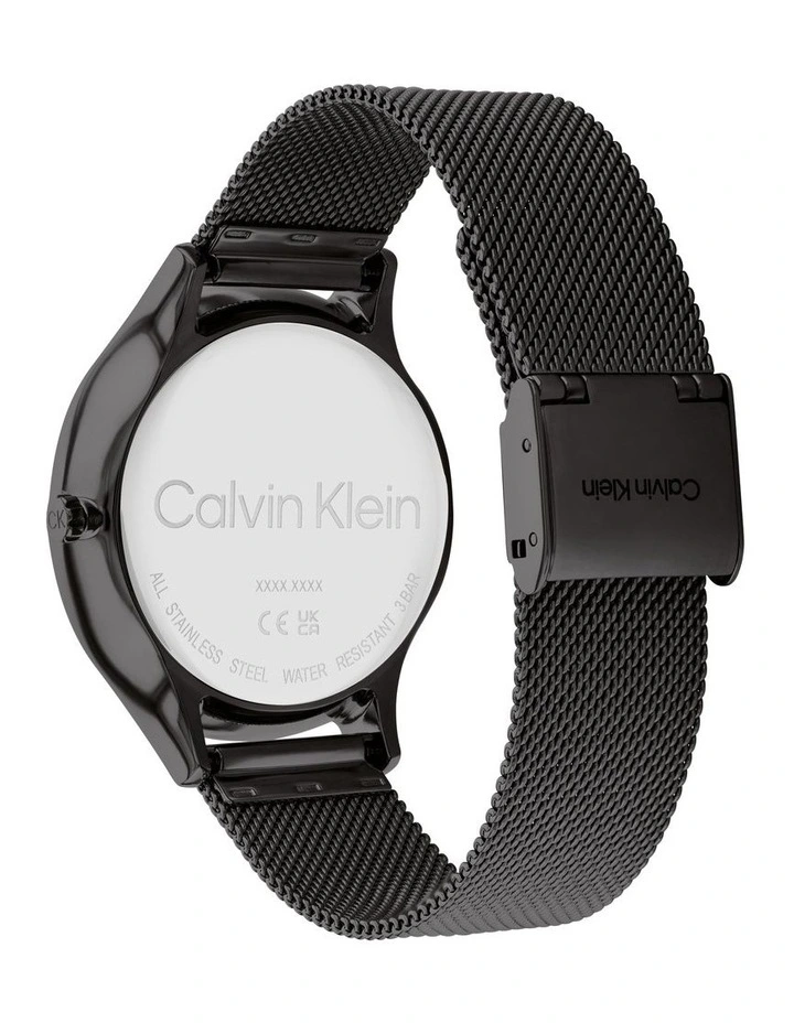 Timeless Mesh Multifunction Ionic Plated Black Steel Watch 25200105 Calvin Klein Timeless Mesh Multifunction Ionic Plated Black Steel Watch 25200105 -Calvin Klein Sales