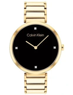 Calvin Klein Minimalistic T Bar 36mm Ionic Gold Plated Watch 25200136