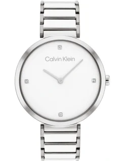 Calvin Klein Minimalistic T Bar 36mm Silver Stainless Steel Watch 25200137