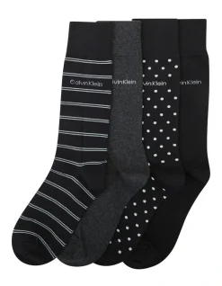 Calvin Klein Black Socks 4 Pack