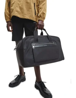 Calvin Klein Classic Recycled Faux Leather Black Weekender Bag -Calvin Klein Sales 914363380 5 720x928