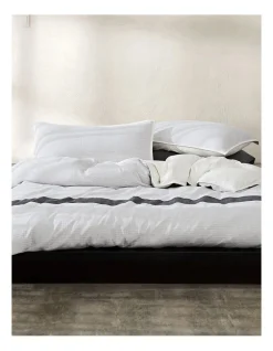 Calvin Klein Jersey Percale Quilt Cover Set In Charcoal