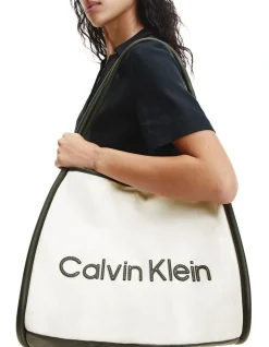 Calvin Klein Resort Refibra Sand Zip Top Tote Bag In White -Calvin Klein Sales 919799830 4 720x928