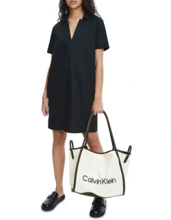 Calvin Klein Resort Refibra Sand Zip Top Tote Bag In White -Calvin Klein Sales 919799830 5 720x928