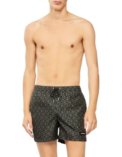 Calvin Klein Core Solids Iconic Logo Medium Swimshort In Black -Calvin Klein Sales 920346220 3 720x928