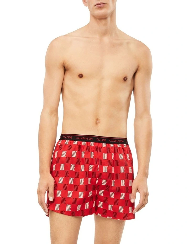 Woven Boxers in Red Multi Calvin Klein Woven Boxers In Red Multi -Calvin Klein Sales