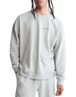 Calvin Klein Modern Cotton Lounge Top In Grey Marle