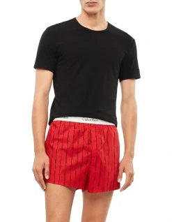 Calvin Klein Modern Cotton Short Sleeve Tee & Boxer Set In Black/Red -Calvin Klein Sales 923733910 3 720x928