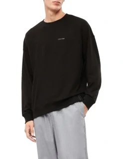 Calvin Klein Modern Cotton Lounge Top In Black -Calvin Klein Sales 923734180 3 720x928