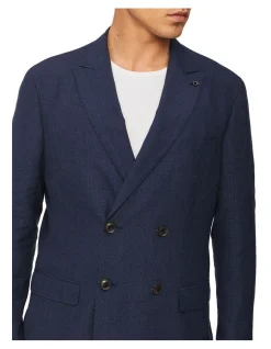 Calvin Klein Slim Double Breasted Puppytooth Suit Jacket In Navy -Calvin Klein Sales 926626150 5 720x928