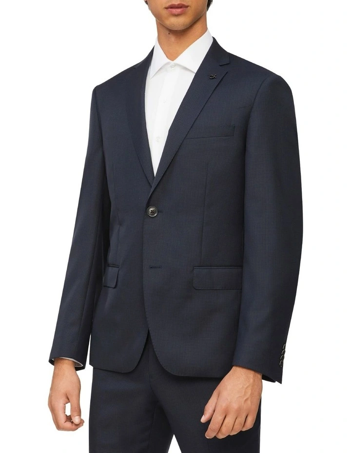 X-Slim Puppytooth Suit Jacket in Navy Calvin Klein X-Slim Puppytooth Suit Jacket In Navy -Calvin Klein Sales
