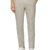 Calvin Klein X-Slim Linen Blend Stretch Suit Pant In Light Grey