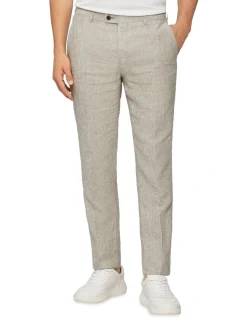 Calvin Klein X-Slim Linen Blend Stretch Suit Pant In Light Grey