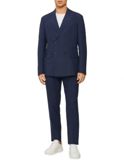 Calvin Klein Slim Puppytooth Suit Pant In Navy -Calvin Klein Sales 926777080 5 720x928