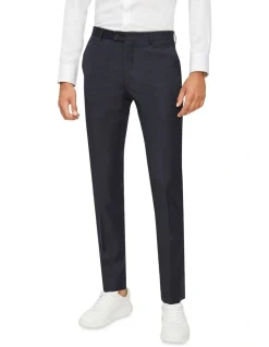 Calvin Klein X-Slim Puppytooth Suit Pant In Navy
