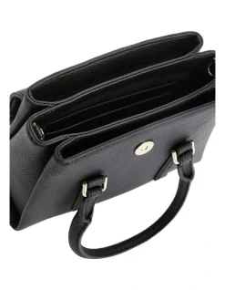 Calvin Klein Elevated Faux Leather Satchel Bag In Black -Calvin Klein Sales 926889490 3 720x928