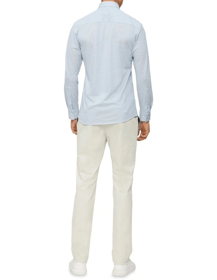 Slim Long Sleeve Knitted Shirt in Sky Calvin Klein Slim Long Sleeve Knitted Shirt In Sky -Calvin Klein Sales