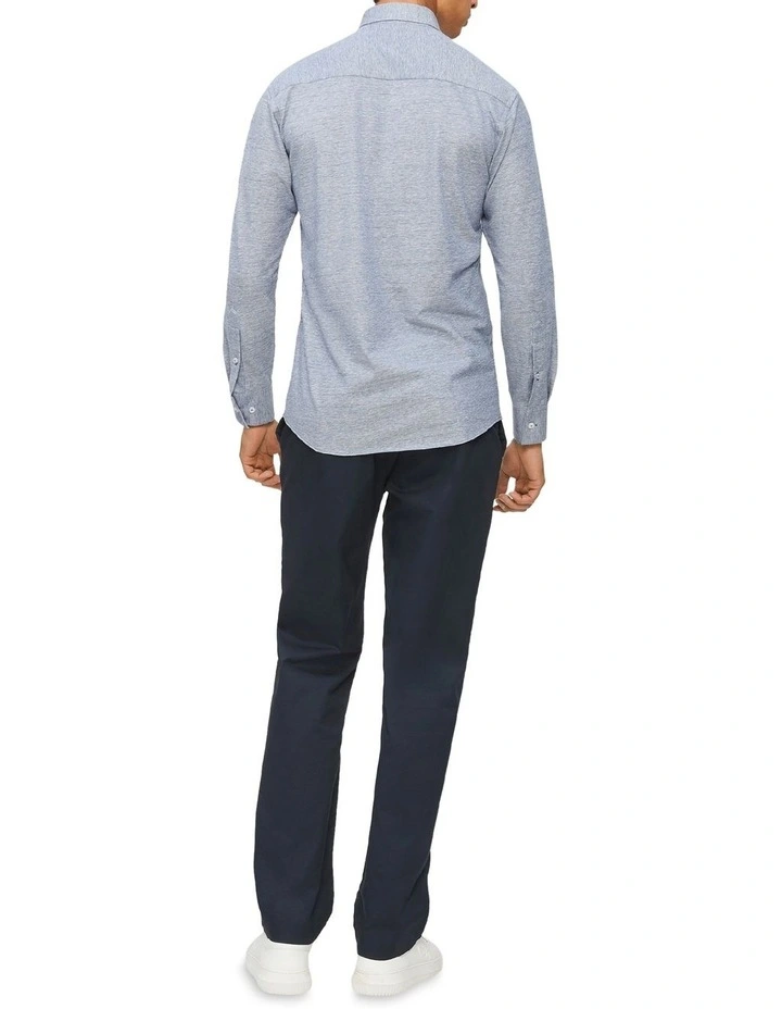 Slim Long Sleeve Knitted Shirt in Navy Calvin Klein Slim Long Sleeve Knitted Shirt In Navy -Calvin Klein Sales