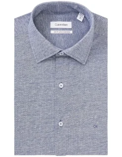 Calvin Klein Slim Long Sleeve Knitted Shirt In Navy 4 Calvin Klein Slim Long Sleeve Knitted Shirt In Navy -Calvin Klein Sales 927759700 5 720x928