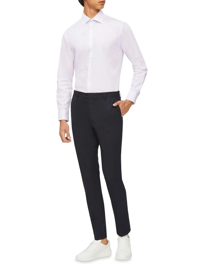 Slim Long Sleeve Dobby Stripe Shirt in Purple Calvin Klein Slim Long Sleeve Dobby Stripe Shirt In Purple -Calvin Klein Sales