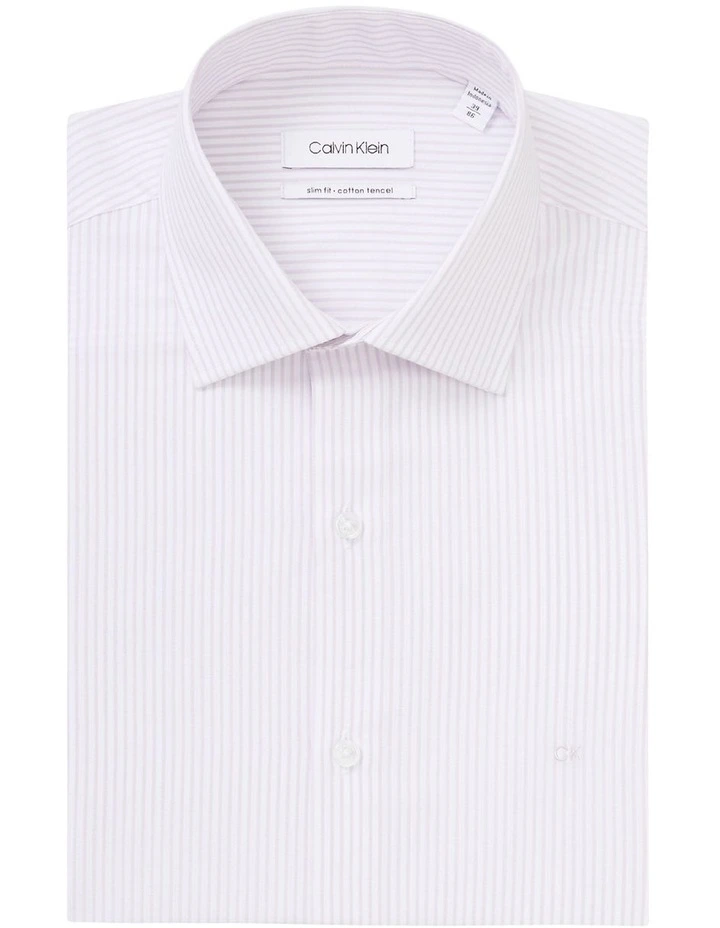 Slim Long Sleeve Dobby Stripe Shirt in Purple Calvin Klein Slim Long Sleeve Dobby Stripe Shirt In Purple -Calvin Klein Sales