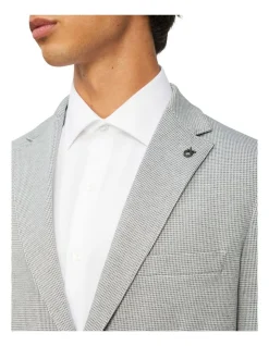 Calvin Klein Puppytooth Knit Blazer In Light Grey -Calvin Klein Sales 928885420 4 720x928
