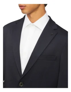Calvin Klein Puppytooth Knit Blazer In Navy 3 Calvin Klein Puppytooth Knit Blazer In Navy -Calvin Klein Sales 928885510 4 720x928