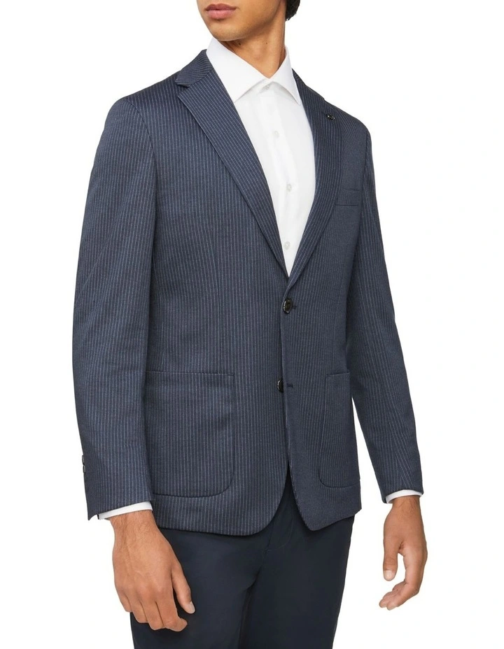 Stripe Knit Blazer in Navy Calvin Klein Stripe Knit Blazer In Navy -Calvin Klein Sales
