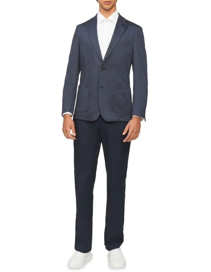 Stripe Knit Blazer in Navy Calvin Klein Stripe Knit Blazer In Navy -Calvin Klein Sales