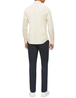 Calvin Klein Nevertuck Long Sleeve Plain Poplin Shirt In Cream -Calvin Klein Sales 928886050 3 720x928