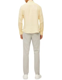 Calvin Klein Nevertuck Long Sleeve Plain Linen Shirt In Ecru -Calvin Klein Sales 928886680 3 720x928