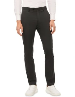 Calvin Klein X-Slim Square Weave Trouser In Charcoal