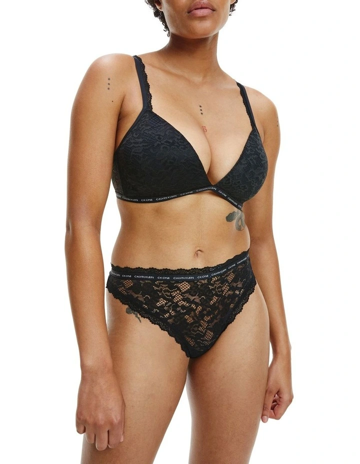 CK One Lace Thong in Black Calvin Klein CK One Lace Thong In Black -Calvin Klein Sales