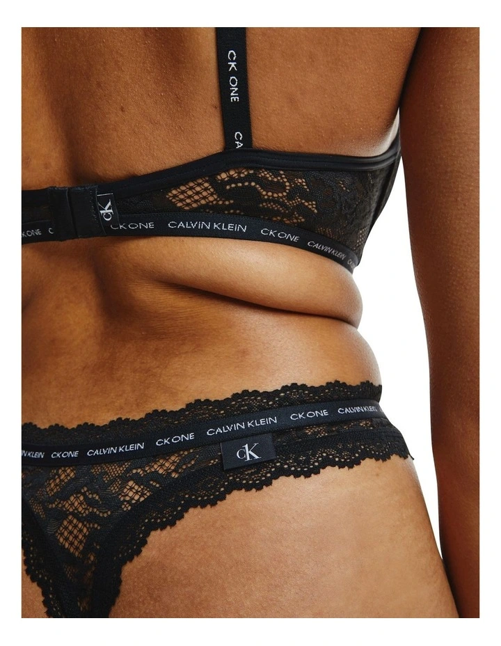 CK One Lace Thong in Black Calvin Klein CK One Lace Thong In Black -Calvin Klein Sales