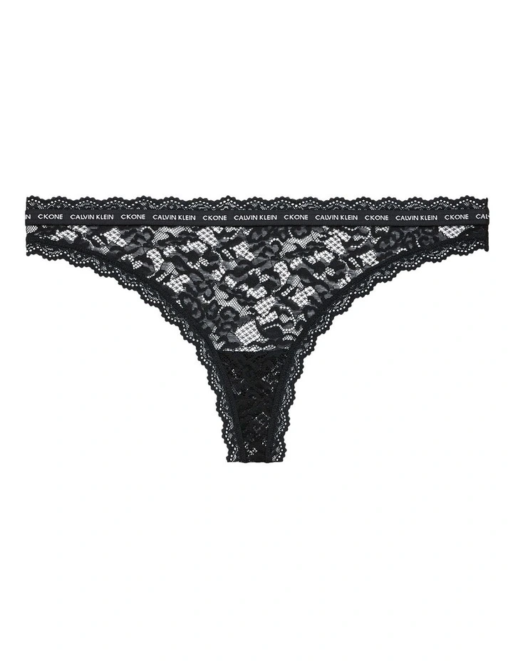 CK One Lace Thong in Black Calvin Klein CK One Lace Thong In Black -Calvin Klein Sales