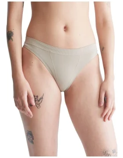 Calvin Klein Bonded Flex Thong Brief In Beige