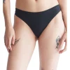 Calvin Klein Bonded Flex Thong Brief In Black