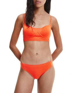 Calvin Klein Bonded Flex Thong Brief In Orange
