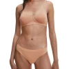 Calvin Klein Bonded Flex Thong Brief In Clay