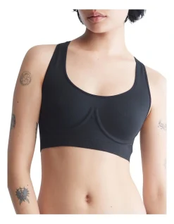 Calvin Klein Bonded Flex Unlined Bralette In Black