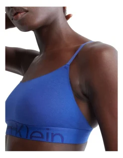 Calvin Klein Embossed Icon Cotton Unlined Bralette In Blue -Calvin Klein Sales 929464570 929475460 4 720x928