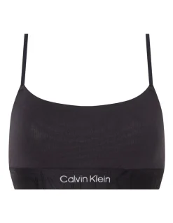 Calvin Klein Embossed Icon Cotton Unlined Bralette In Black -Calvin Klein Sales 929464570 929613250 4 720x928