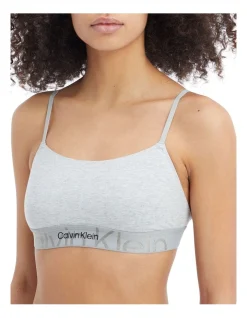 Calvin Klein Embossed Icon Cotton Unlined Bralette In Grey -Calvin Klein Sales 929464570 945791740 3 720x928